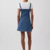 Jeans-Minikleid mit Reißverschluss vorne