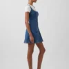 Jeans-Minikleid mit Reißverschluss vorne