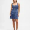 Jeans-Minikleid mit Reißverschluss vorne