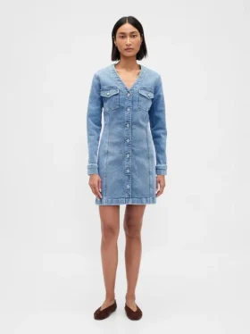Jeans-Minikleid mit Taschen