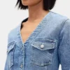 Jeans-Minikleid mit Taschen