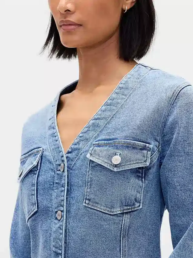 Jeans-Minikleid mit Taschen