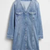 Jeans-Minikleid mit Taschen