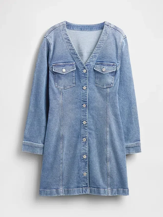 Jeans-Minikleid mit Taschen