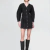 Jeans-Minikleid mit Trompetenärmeln