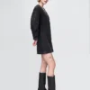 Jeans-Minikleid mit Trompetenärmeln