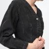 Jeans-Minikleid mit Trompetenärmeln