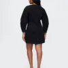 Jeans-Minikleid mit Trompetenärmeln