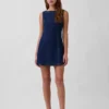 Jeans-Minikleid mit U-Boot-Ausschnitt