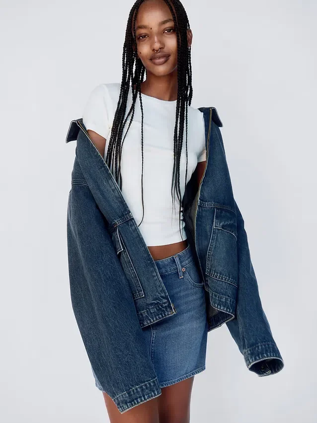 Jeans-Minirock