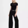 Jeans mit extra hoher Leibhöhe und weitem Bein