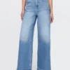 Jeans mit extra hoher Leibhöhe und weitem Bein