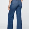 Jeans mit extra hoher Leibhöhe und weitem Bein