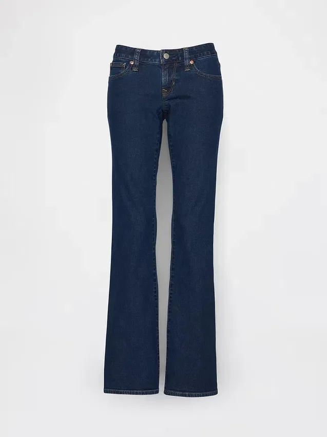 Jeans mit extra niedriger Leibhöhe, lang und schmal geschnitten