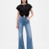 Jeans mit hoher Leibhöhe und lockerem, ausgestelltem Schnitt