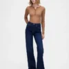 Jeans mit hoher Leibhöhe und lockerem, ausgestelltem Schnitt
