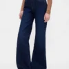 Jeans mit hoher Leibhöhe und lockerem, ausgestelltem Schnitt
