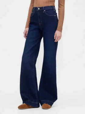 Jeans mit hoher Leibhöhe und lockerem, ausgestelltem Schnitt