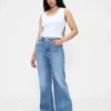 Jeans mit hoher Leibhöhe und lockerem, ausgestelltem Schnitt
