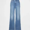 Jeans mit hoher Leibhöhe und lockerem, ausgestelltem Schnitt
