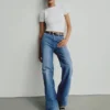 Jeans mit hoher Leibhöhe und lockerem, ausgestelltem Schnitt