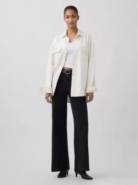 Jeans mit hoher Leibhöhe und weitem Bein