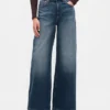 Jeans mit hoher Leibhöhe und weitem Bein