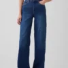 Jeans mit hoher Leibhöhe und weitem Bein