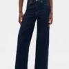 Jeans mit hoher Leibhöhe und weitem Bein