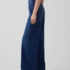 Jeans mit hoher Leibhöhe und weitem Bein
