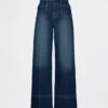 Jeans mit hoher Leibhöhe und weitem Bein
