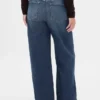 Jeans mit hoher Leibhöhe und weitem Bein