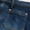 Jeans mit hoher Leibhöhe und weitem Bein
