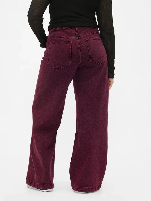 Jeans mit hoher Leibhöhe und weitem Bein