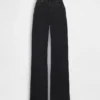 Jeans mit hoher Leibhöhe und weitem Bein
