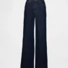 Jeans mit hoher Leibhöhe und weitem Bein