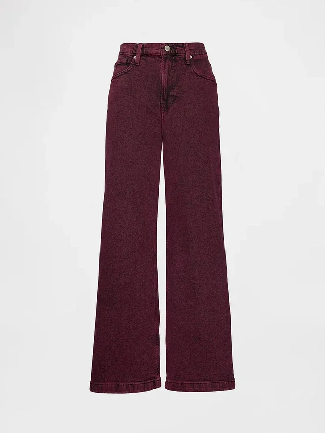 Jeans mit hoher Leibhöhe und weitem Bein