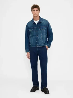 Jeans mit lockerer, gerader Passform