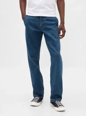Jeans mit lockerer, gerader Passform