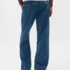 Jeans mit lockerer, gerader Passform