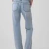 Jeans mit mittlerer Leibhöhe, Naht und lockerem, geradem Schnitt