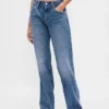 Jeans mit mittlerer Leibhöhe, steifer Passform und geradem Schnitt