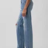 Jeans mit mittlerer Leibhöhe, steifer Passform und geradem Schnitt