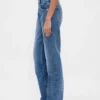 Jeans mit mittlerer Leibhöhe, steifer Passform und geradem Schnitt