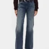Jeans mit mittlerer Leibhöhe, steifer Passform und lockerem Flare-Schnitt