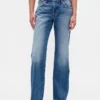 Jeans mit mittlerer Leibhöhe, steifer Passform und lockerem Flare-Schnitt