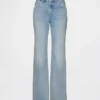 Jeans mit mittlerer Leibhöhe, steifer Passform und lockerem Flare-Schnitt