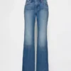 Jeans mit mittlerer Leibhöhe, steifer Passform und lockerem Flare-Schnitt