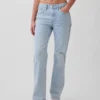Jeans mit mittlerer Leibhöhe und geradem, lockerem Schnitt