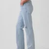 Jeans mit mittlerer Leibhöhe und geradem, lockerem Schnitt
